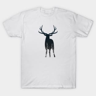 Minimalistic Deer Double Exposure Aesthetic T-Shirt